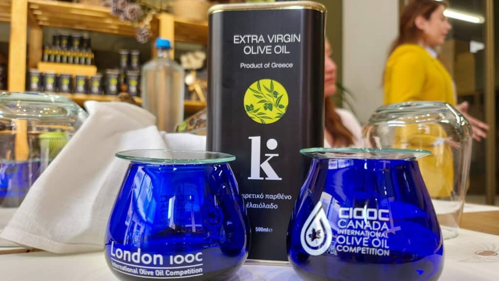 Kalamata olive oil tasting room