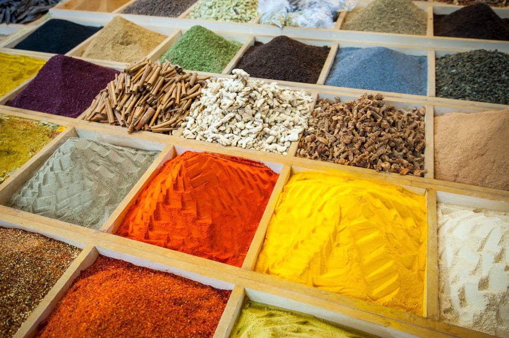 Turkish spice - Egyptian Bazaar and the Grand Bazaar in Istanbul. Turkey. Egyptian spice market