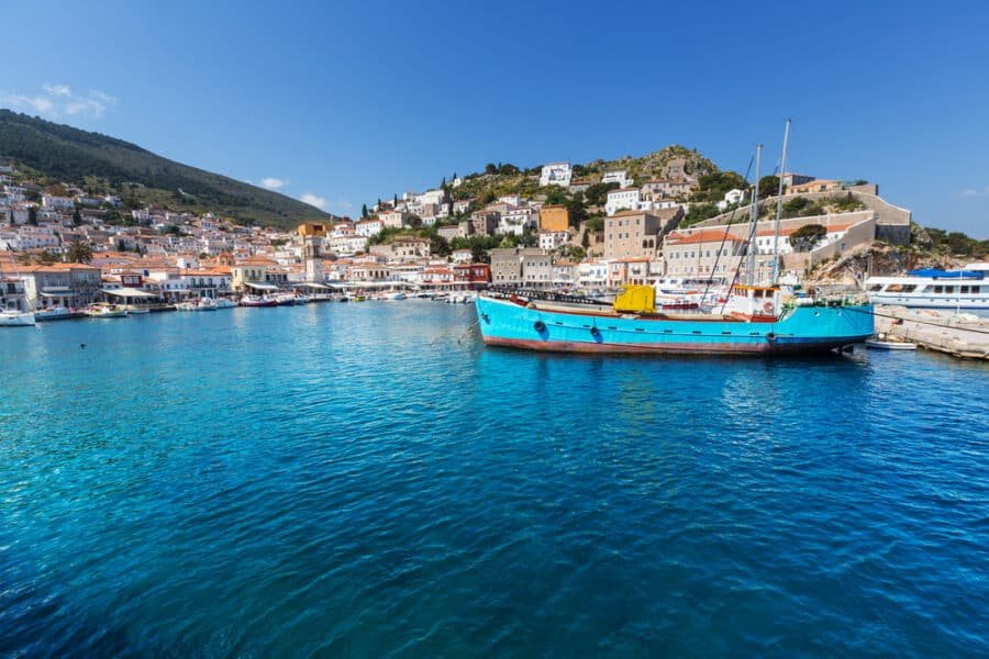 Things to do in Hydra Greece - Fishing boats in Hydra Island