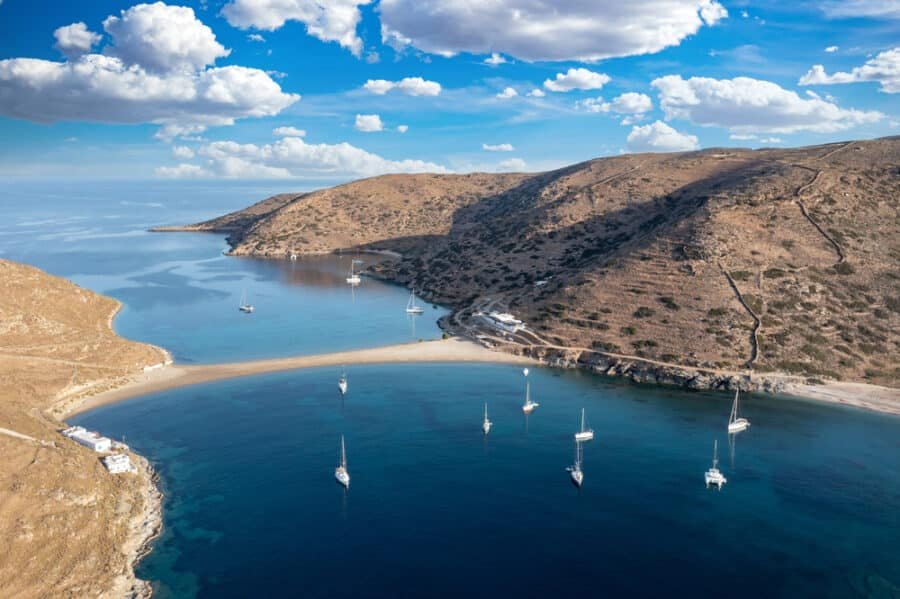 Kythnos Island_Kolona two sided sandy beach