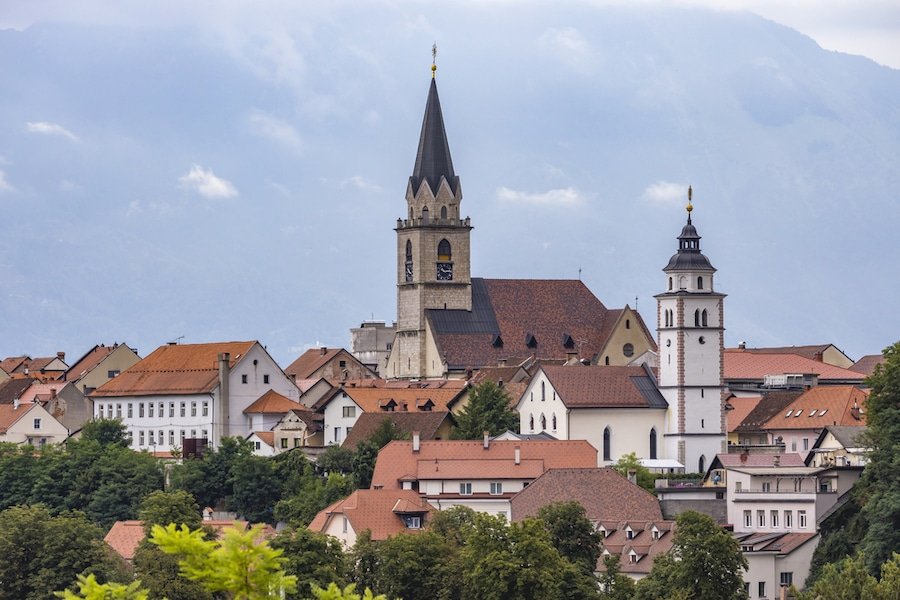 Best Day Trips From Ljubljana - Kranj town with Alps in Slovenia