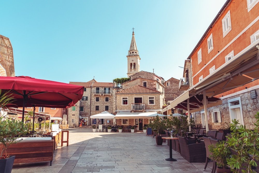 Croatian Villages - Main square of Jelsa town, Hvar, Croatia.