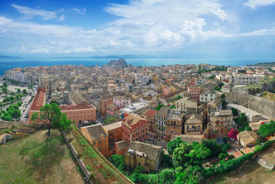 Corfu With Kids Guide - Panoramic view of Corfu town