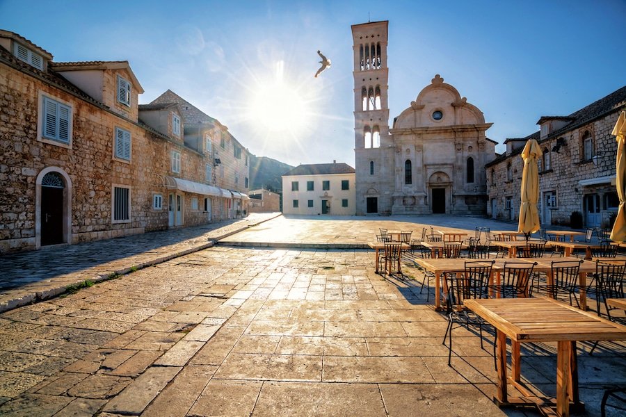 1 Day On Hvar - Street view of Hvar Town in Croatia