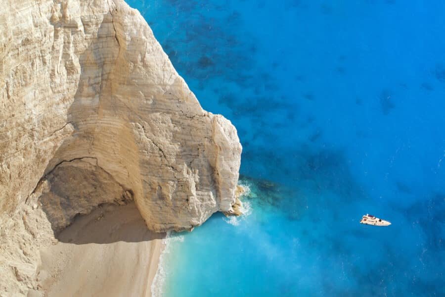 Superb beach Navagio in Zakynthos, Greece