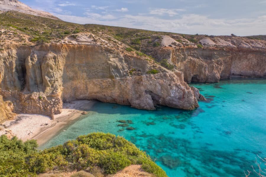 Tsigrado beach, Milos island, Cyclades, Greece - Sandy Beaches In Greece