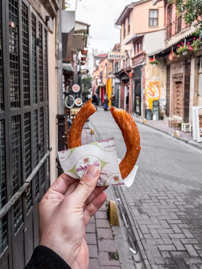 Eating in Balat, Istanbul Turkey